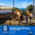 Retomada a obra de drenagem e pavimentação de ruas do